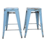 Set of 2 Vintage TOLIX Bar and Counter Stools by Xavier Pauchard