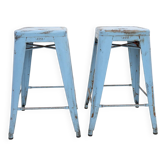 Lot de 2 tabourets de bar et de comptoir vintage TOLIX par Xavier Pauchard