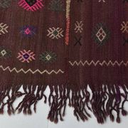 Burgundy Art Deco Vintage Kilim Rug, 118x124Cm