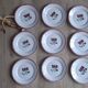 9 assiettes plates Badonviller fleurs