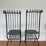 Set of 2 old chairs of square 1900