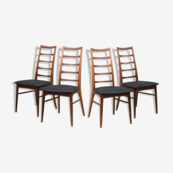 Set of 4 Scandinavian chairs model Liz in rosewood by Niels Koefoed