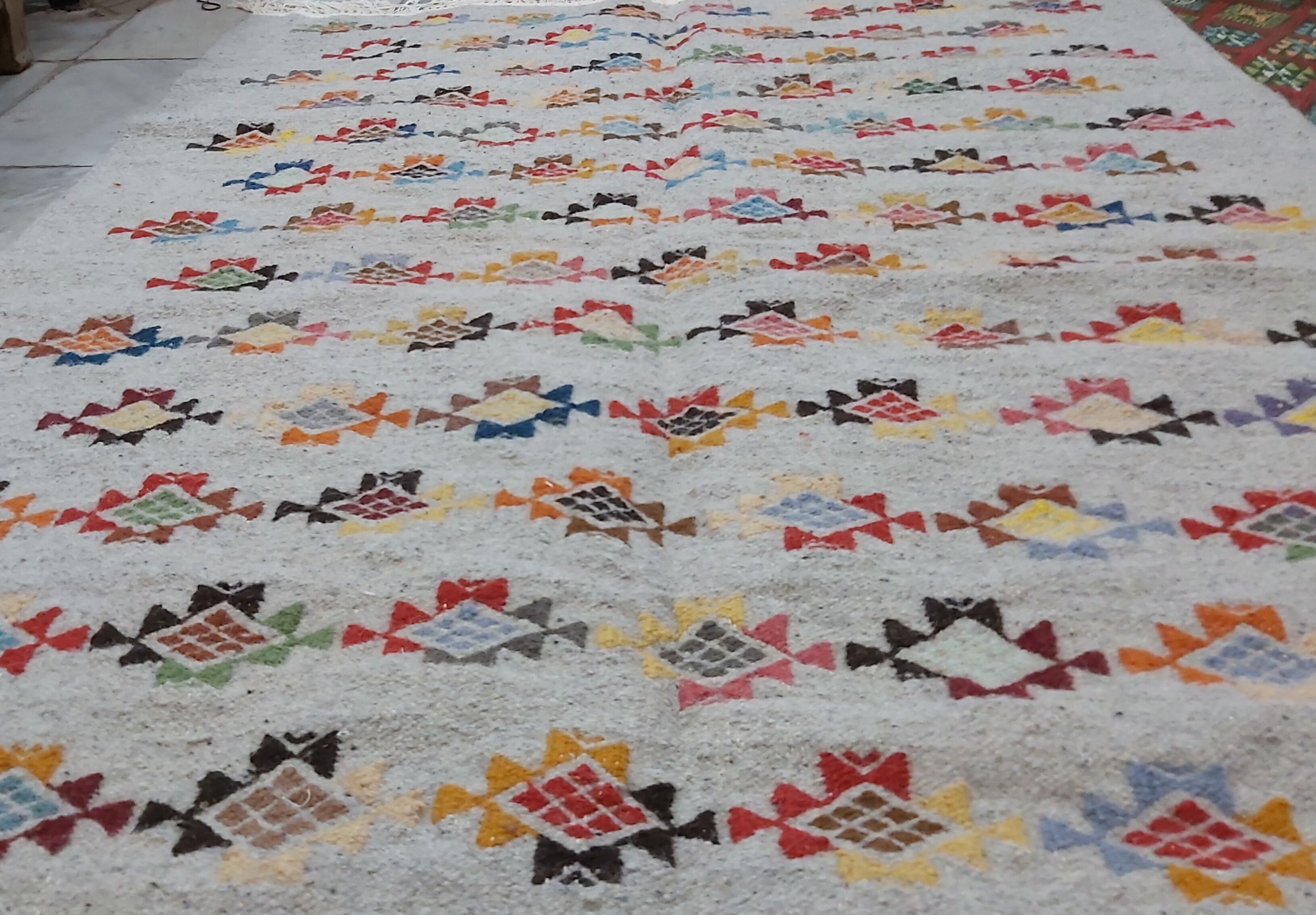 Handmade Berber handmade grey carpet 124x186cm