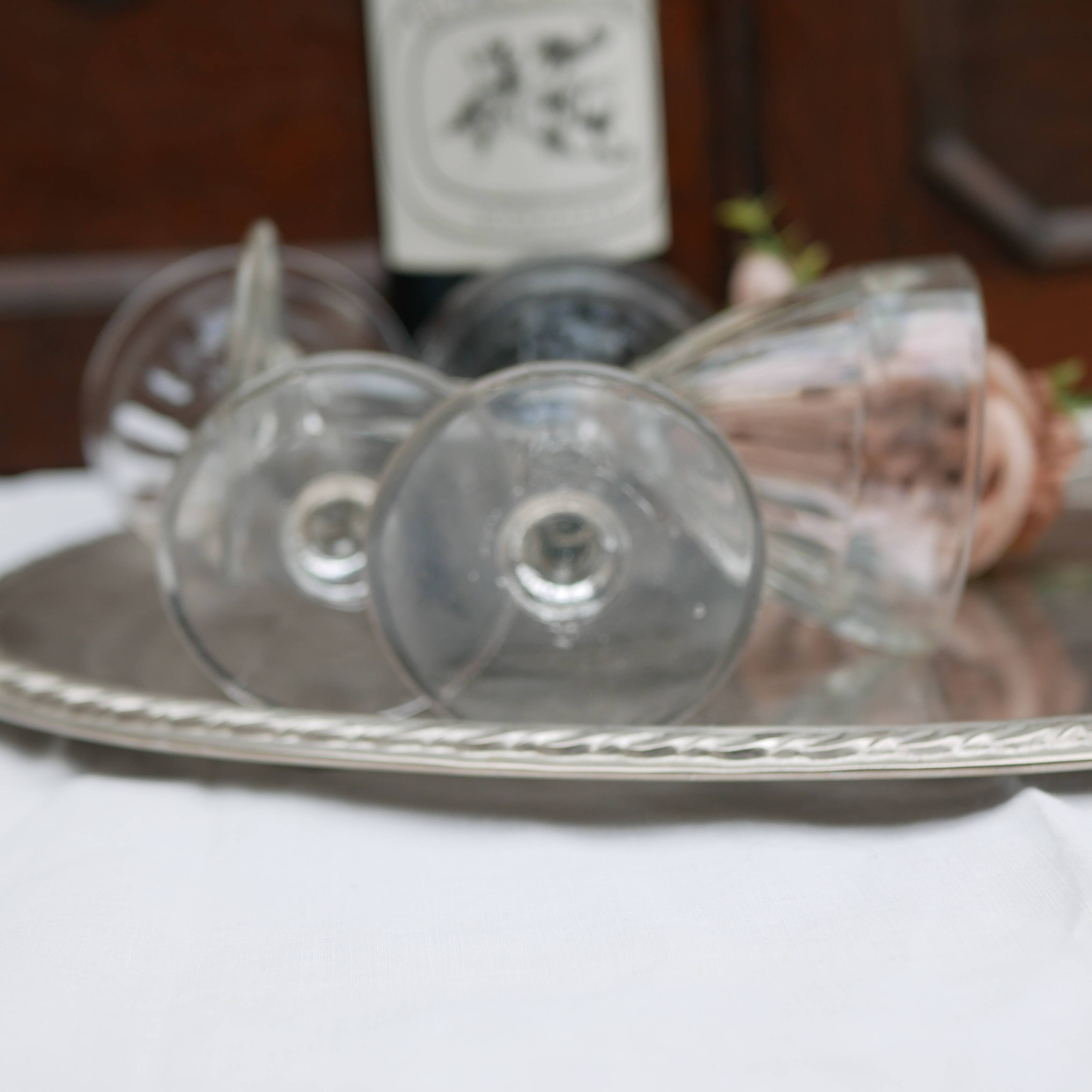 Three Art Deco wine glasses, Café Bistro Illusion