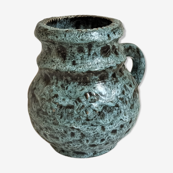 Blue ceramic vase vallauris