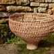 Large rattan pendant light, handmade, 55x40cm