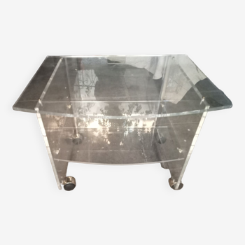 Vintage plexiglass serving table David Lange