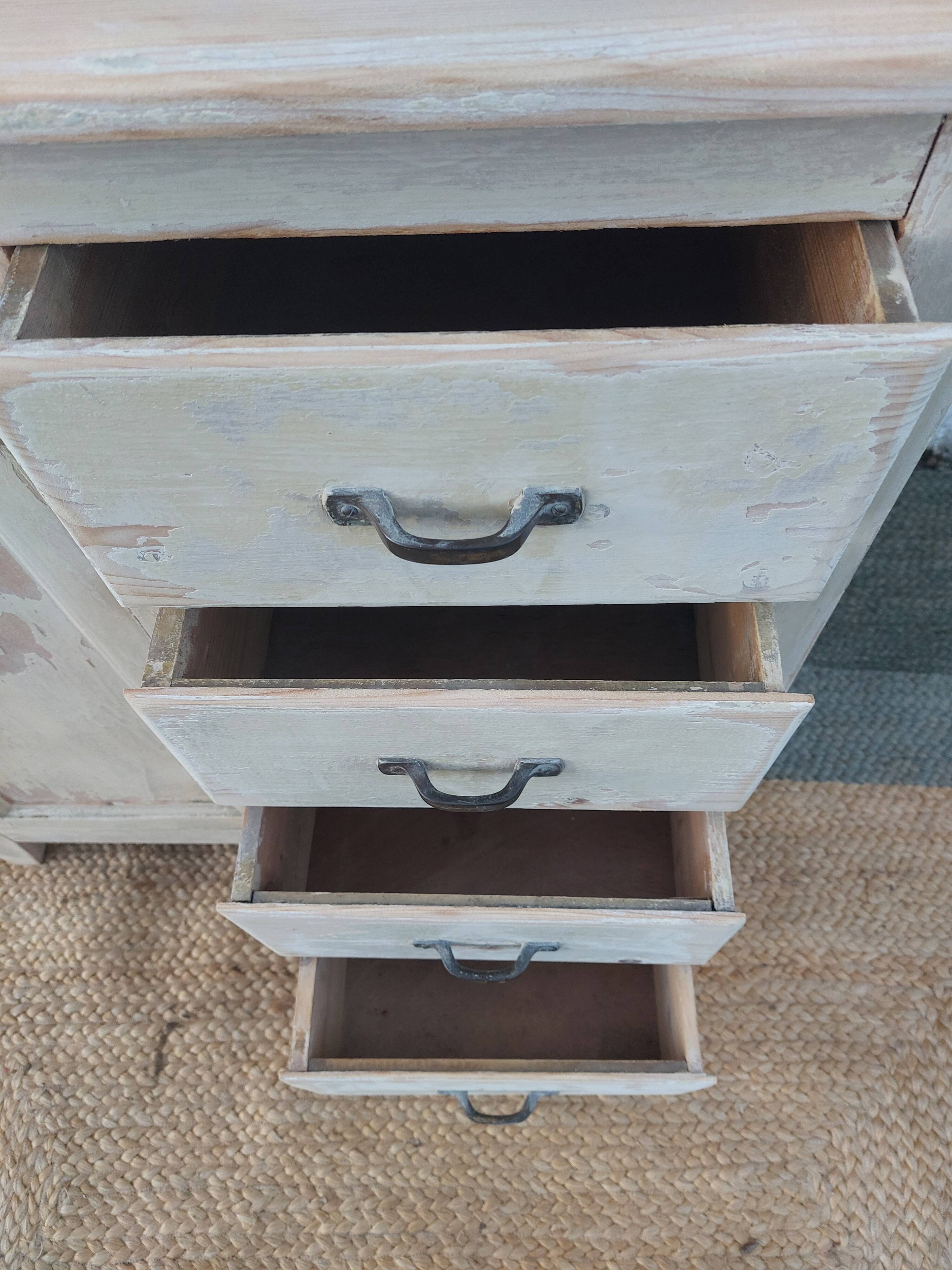 Parisian buffet, chippy paint effect