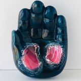 Empty hand oil blue pocket Vintage Vallauris