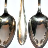 Series of 6 vintage table spoons in silver metal deetjen 100 soup 21.5cm