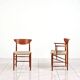 Set of model '317' & '316' by Hvidt & Molgaard-Nielsen for Søborg, fresh weaving