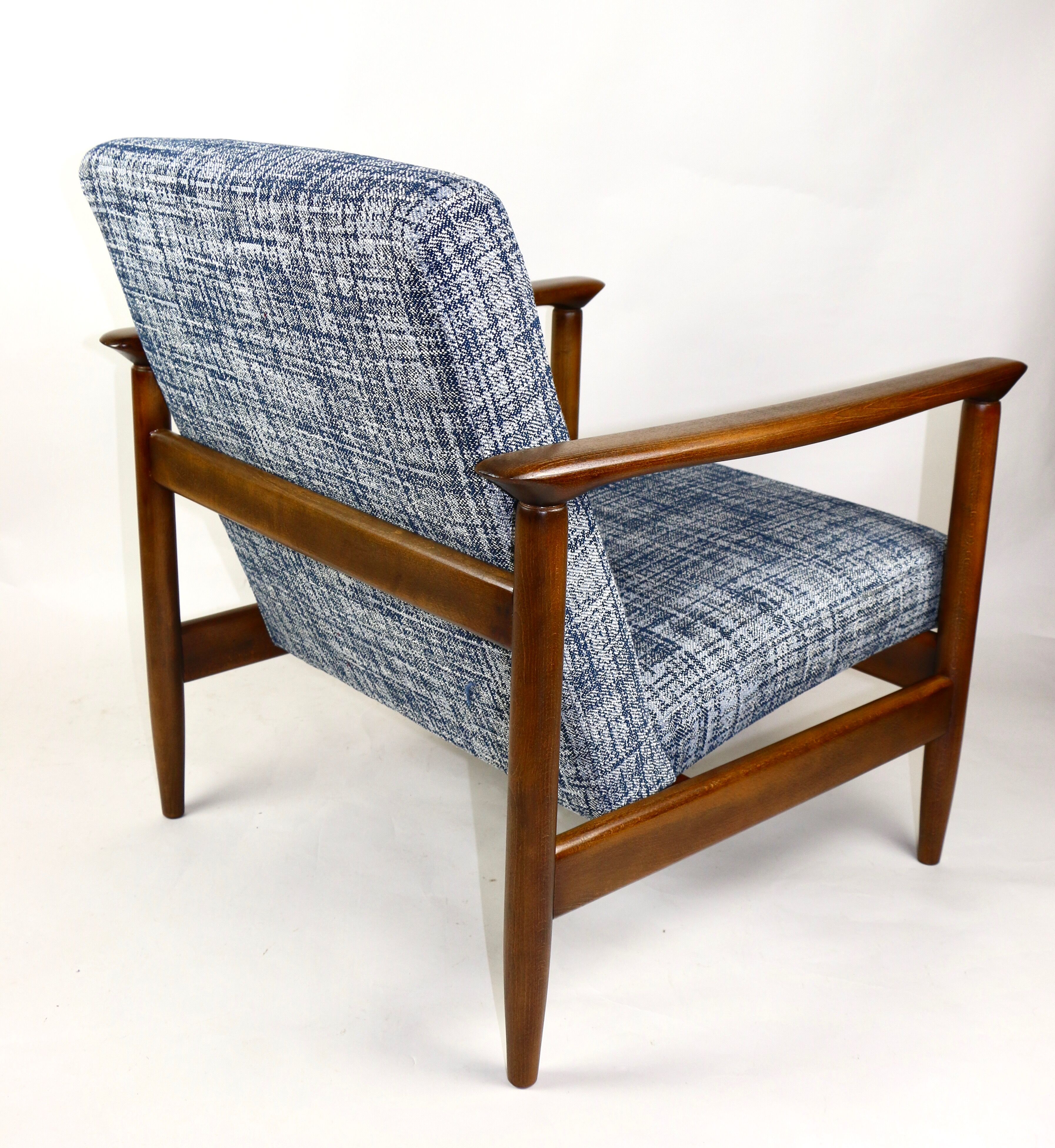 Fauteuil bleu par Edmund Homa, années 1970