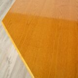 Octagonal dining table with wood and bamboo extension 1980s