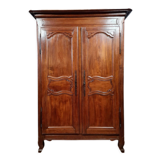 Louis XV period wardrobe in solid blond oak circa 1750