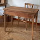 Table portefeuille ancienne extensible en bois massif brut