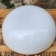 Half-globe opaline ceiling light