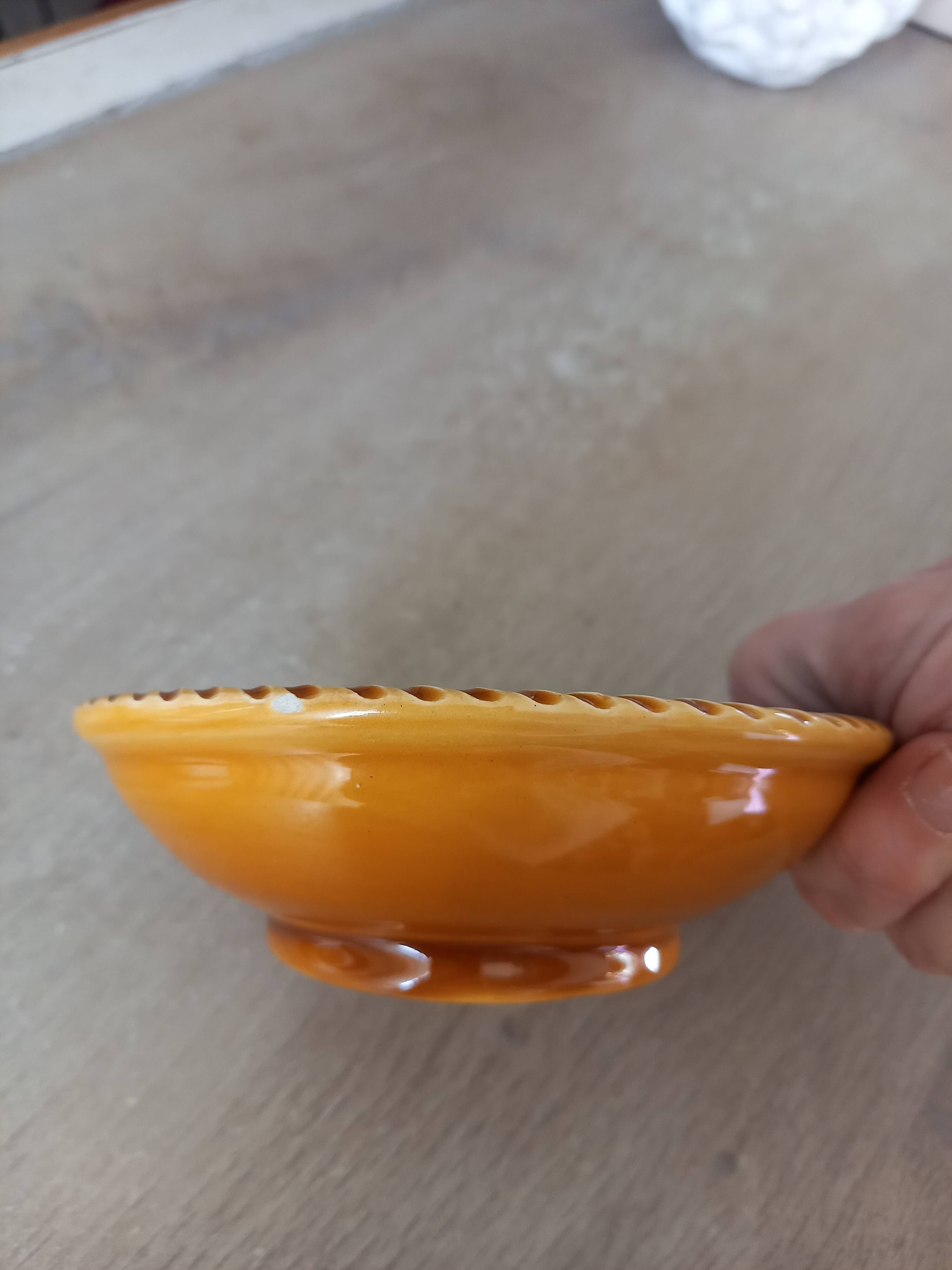 Modernist bowl by Charlotte Corbin in Paris, vintage ceramic from the 1950s.