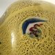 Postmodern Yellow Opaline Hand Blown Glass Jug with Murrines and Silver Flakes