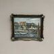 Original Swedish Oil on Panel – “Village and Harbour” by G. Fogler – Signed – Vintage & Framed – 49 × 39 cm (19.2" × 15.3")