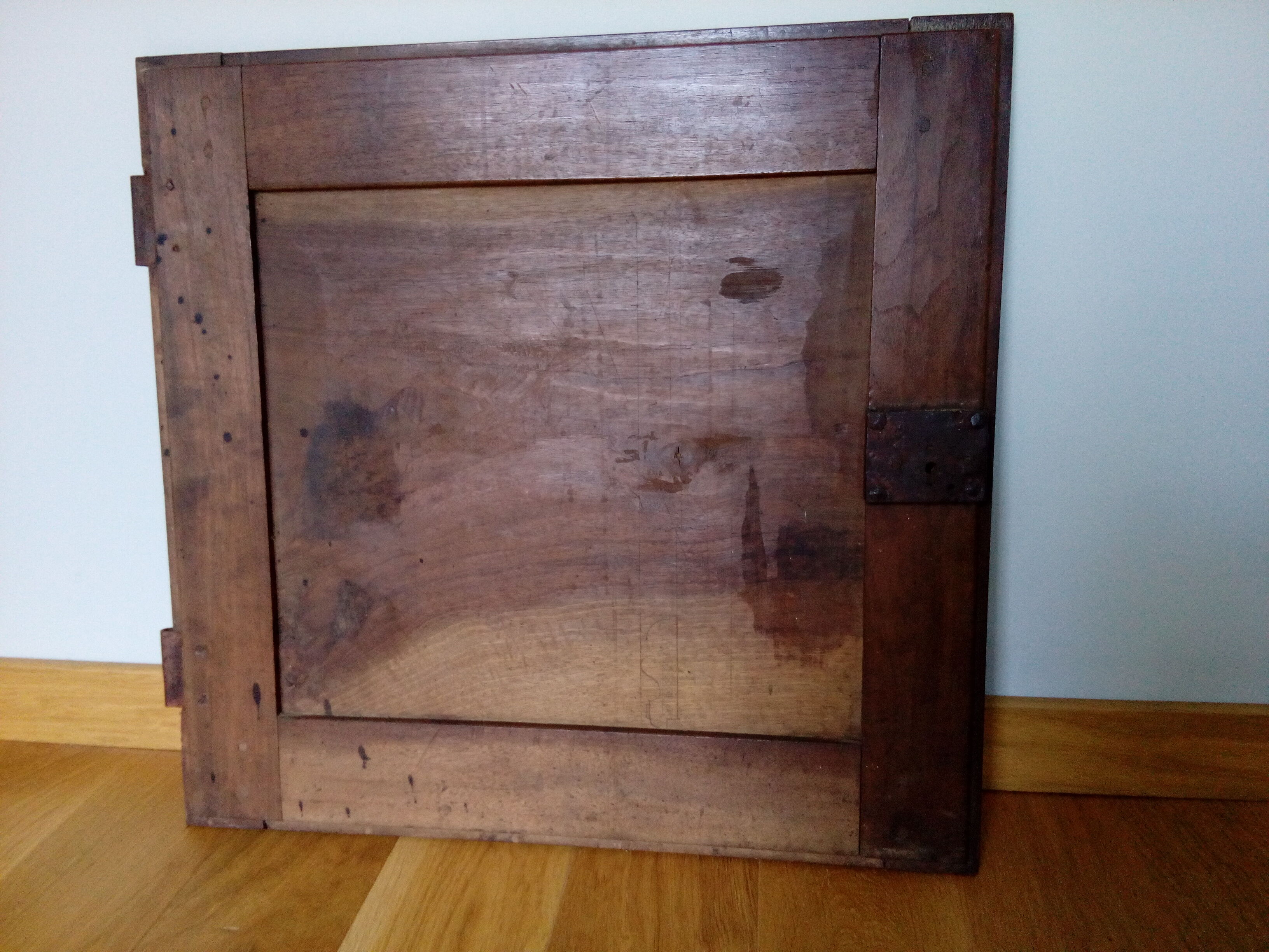 Old wooden door with lock