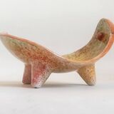 Empty ceramic pocket signed LB for Bernard Lecuyer fish shape 1960s