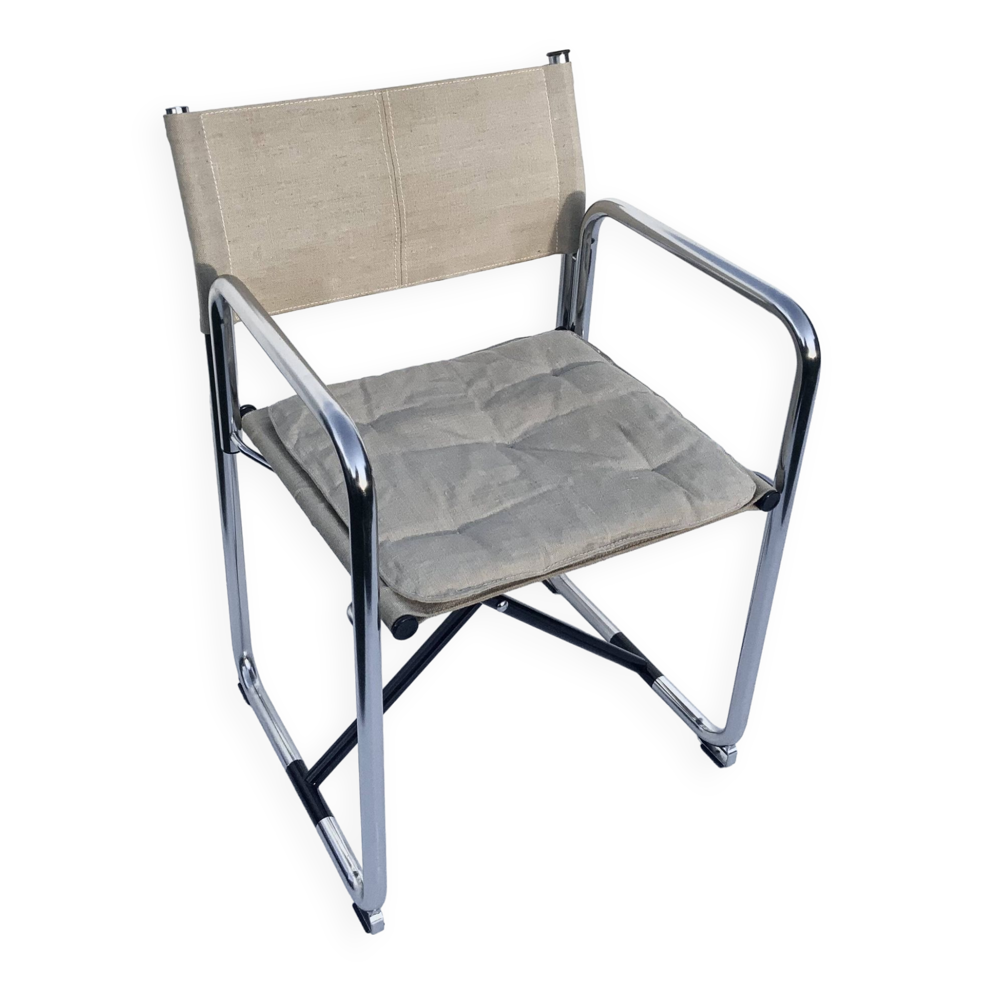 Folding Canvas Chair X75-2 Börje Lindau & Bo Lindekrantz Lammhults 1970s