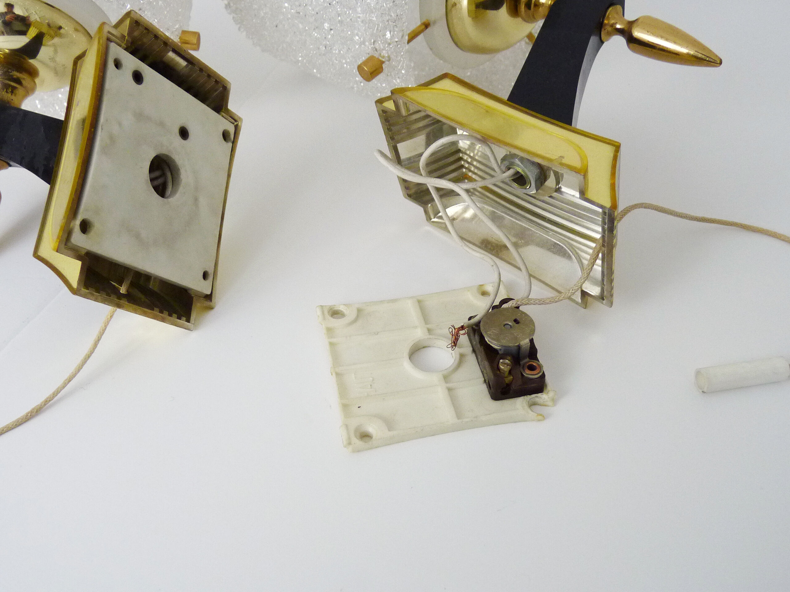 Pair of minimalist vintage wall lamps 50/60