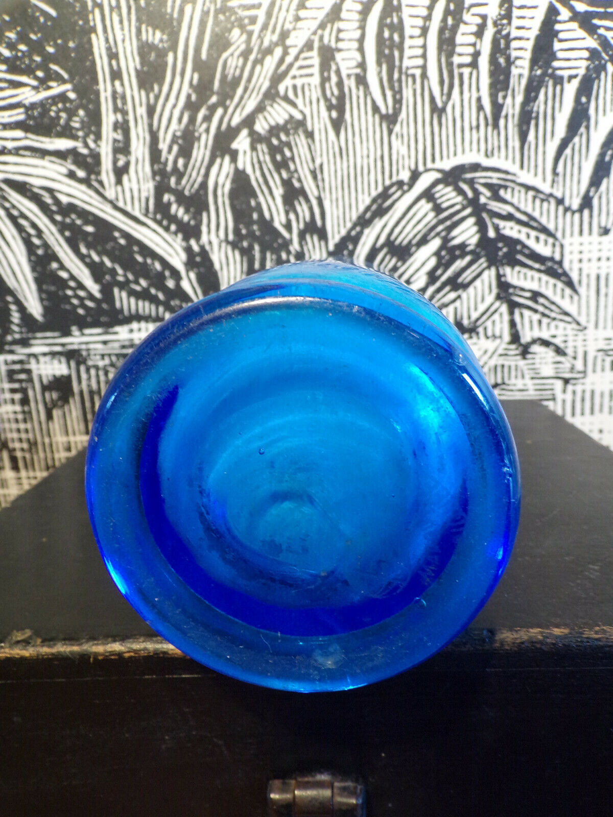 Siphon old blue glass