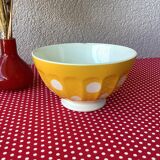 Bol Digoin jaune à pois blanc