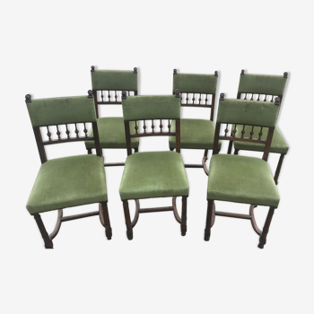 Lot de 6 chaises Henri II