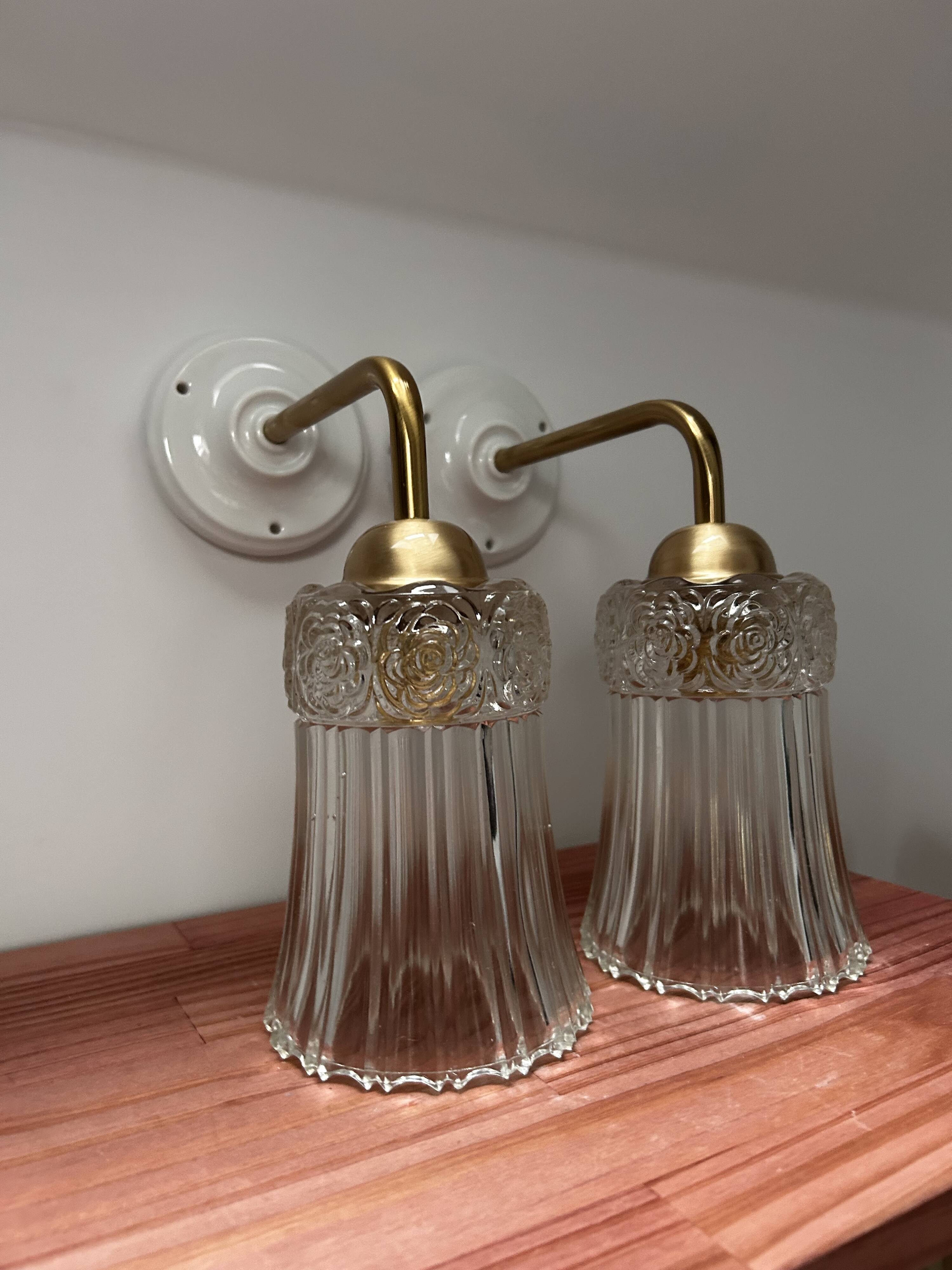 Pair of Art Deco wall lights