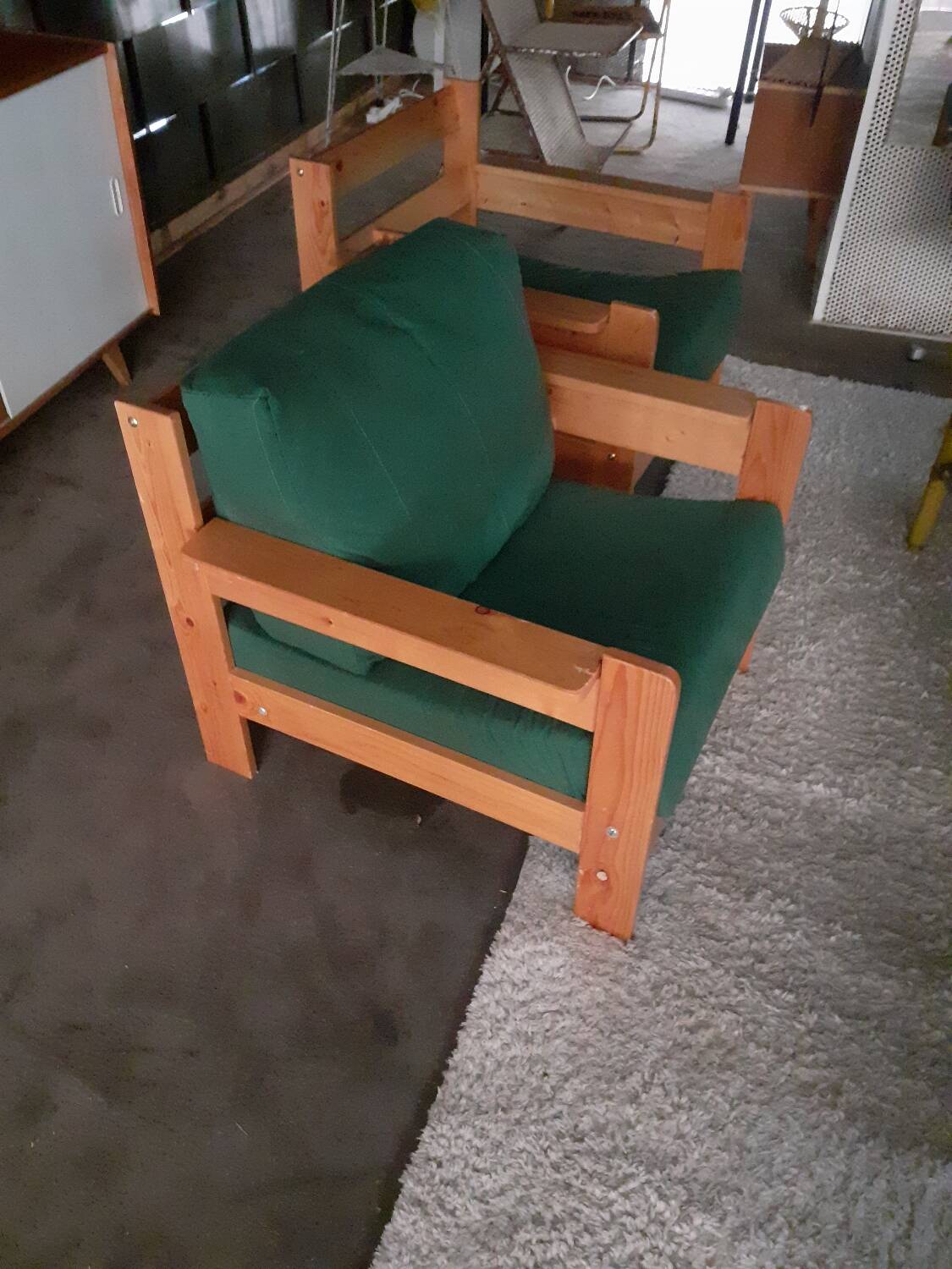 Pine armchairs