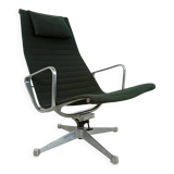 Charles & Ray Eames EA124 Lounge chair in black fabric, 1970s