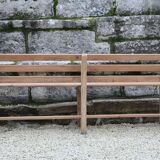 Large bench with solid wood backrest, 1930 Brittany