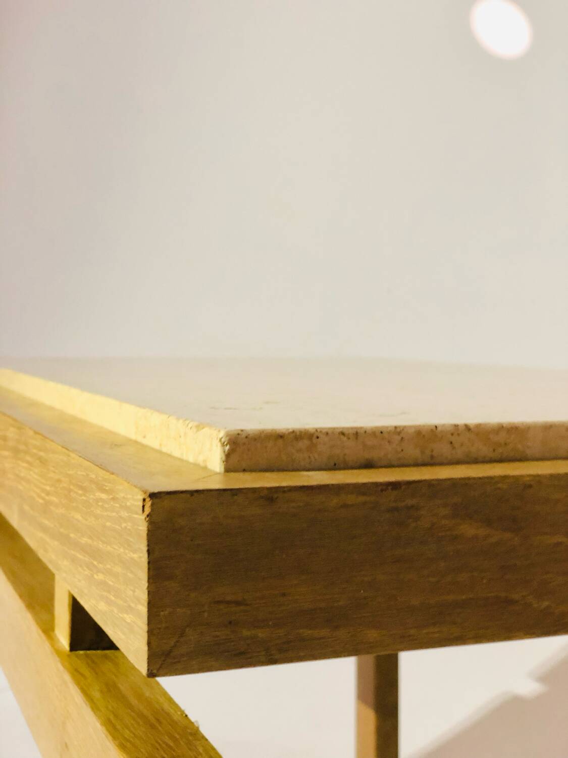 Travertine coffee table