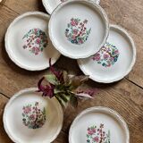 Set of 6 vintage deep plates, "Indian Tree" pattern by Digoin.