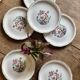 Set of 6 vintage deep plates, "Indian Tree" pattern by Digoin.