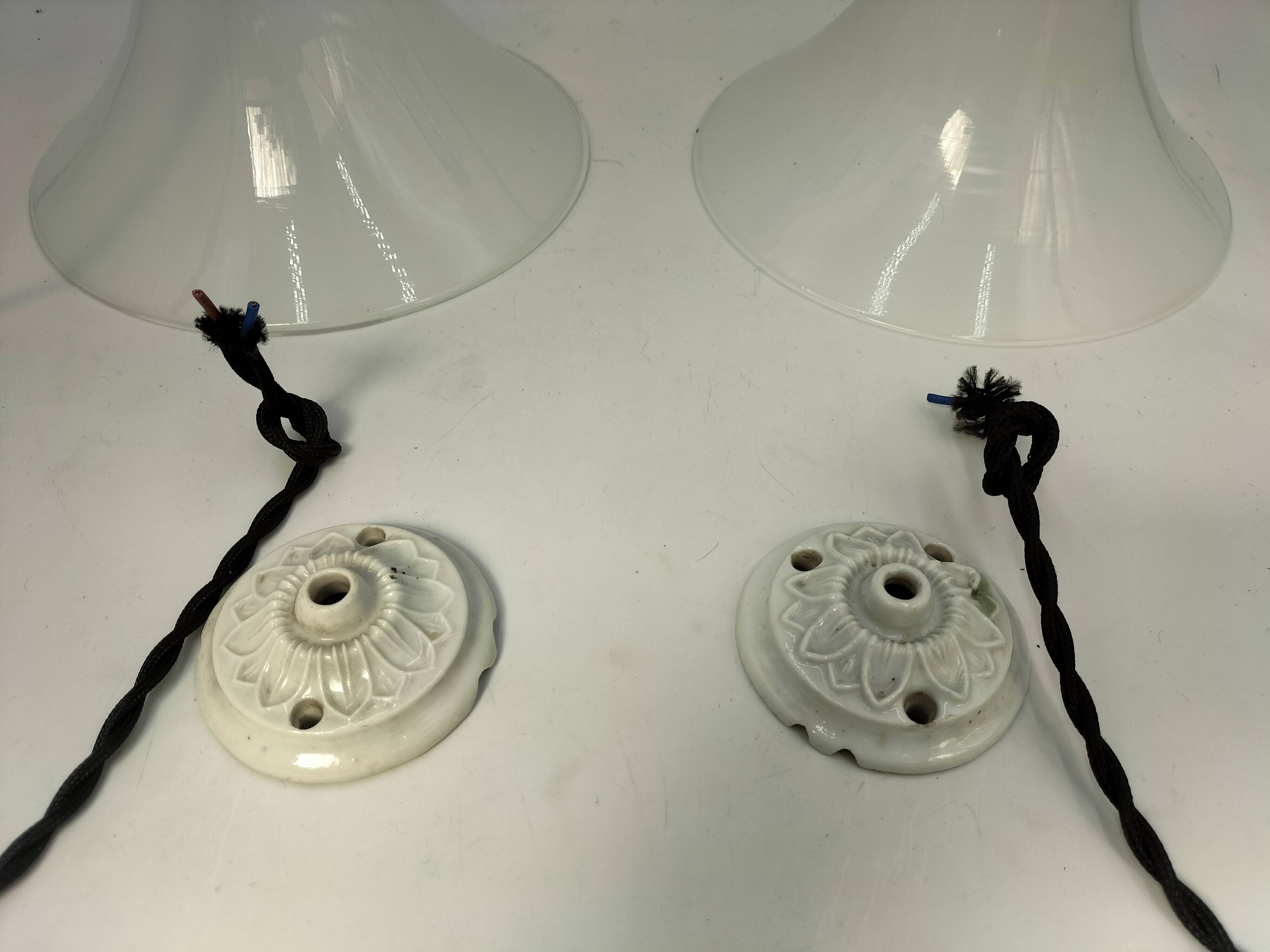 Opaline pendant lights