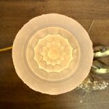Vintage art deco globe table lamp in frosted glass