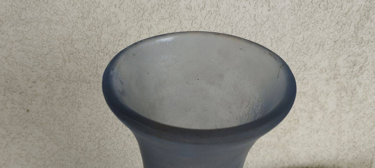 Large Muller vase "in the desert" rare piece signed 40 x 15 cm art deco - collectors