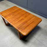 Mid-century solid teak Scandinavian coffee table, 1970s