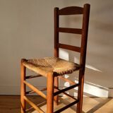 Set of 3 vintage straw chairs