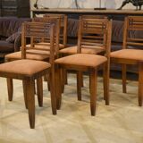 Set of 6 brutalist chairs from the 1950s.