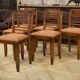 Ensemble de 6 chaises brutalistes 1950’s