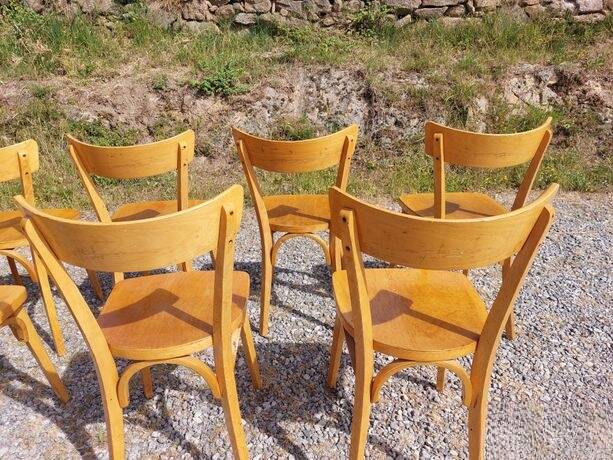 11 chaises bistrot vintage style Baumann