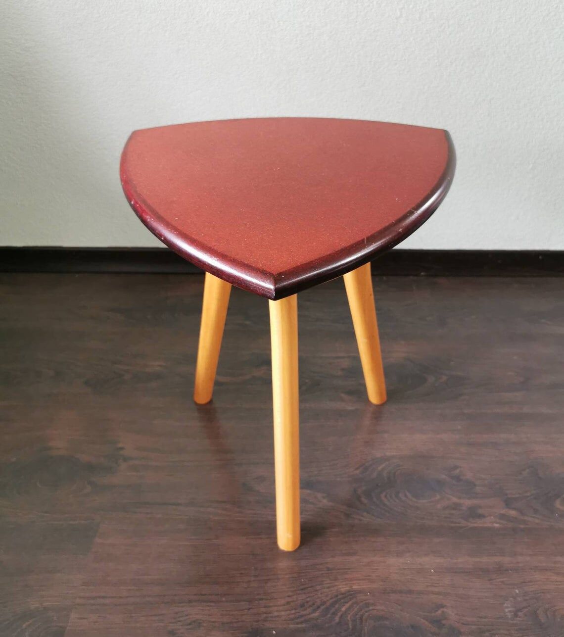 Wooden 1970s tabouret