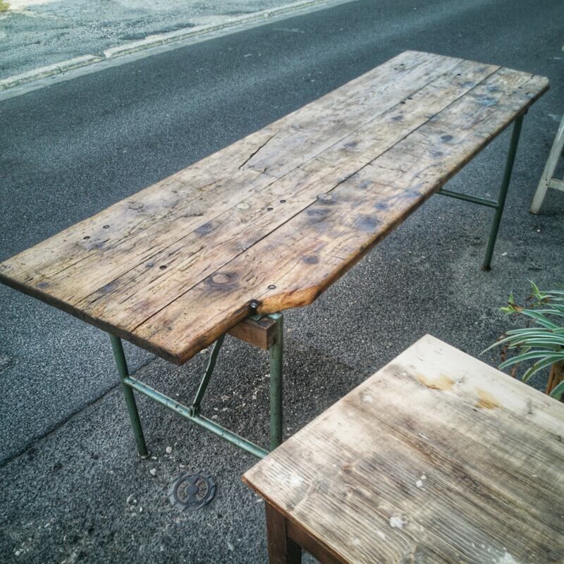 Old guinguette table
