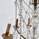 Bronze 8-Light Chandelier with Crystal Pendants