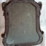 Pozzi paris - small old bronze mirror 19th century rococo style