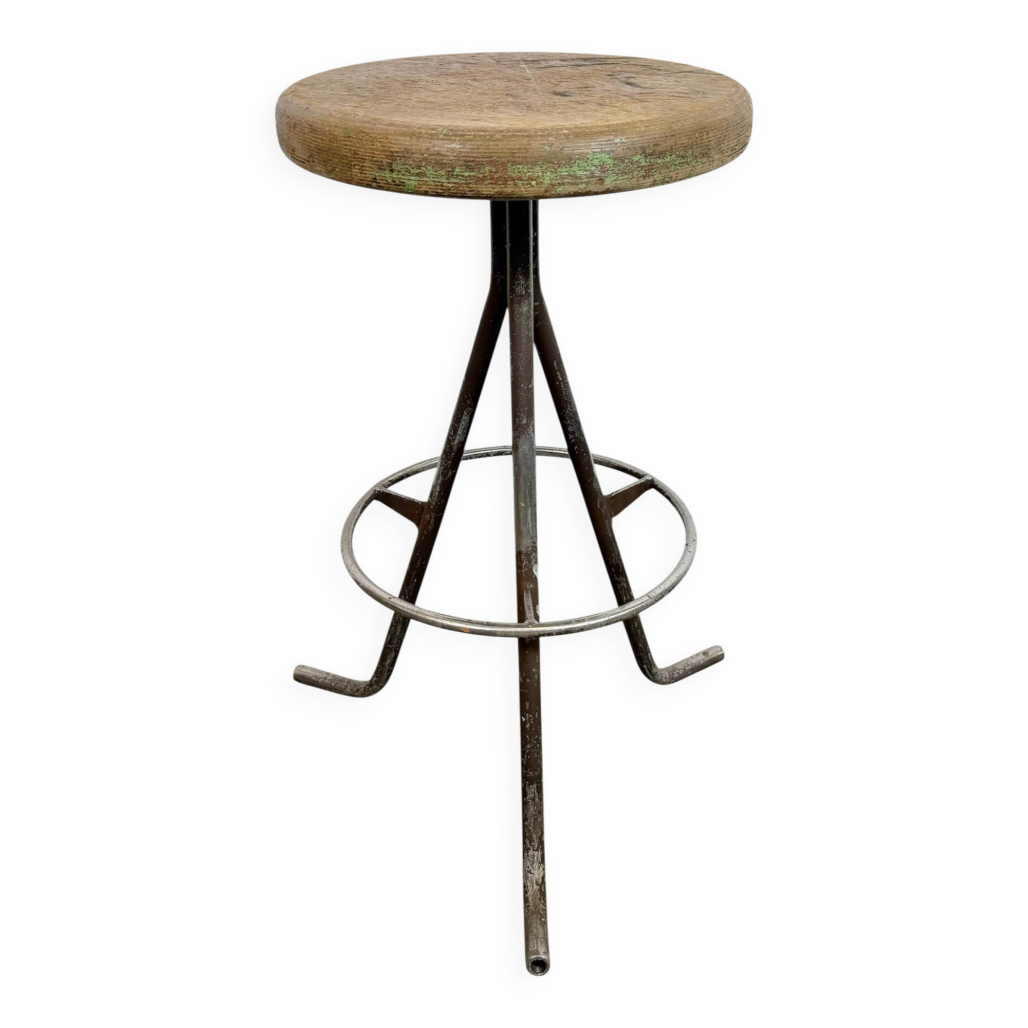 Grey Industrial Workshop Stool, 1960s